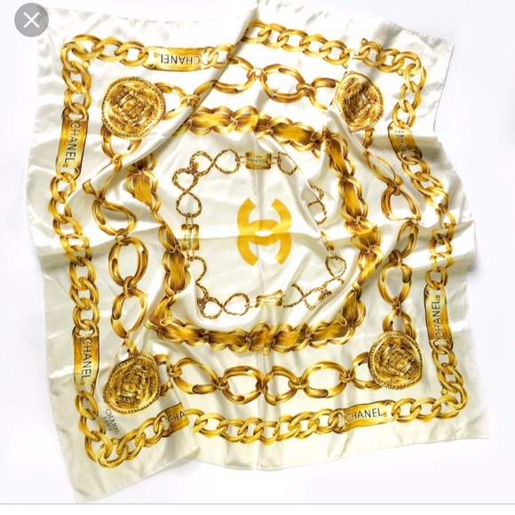 CHANEL Accessories - CHANEL Vintage Silk 31 Rur Cannon Scarf